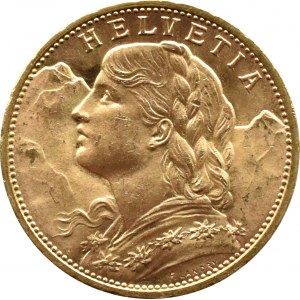 Szwajcaria, Heidi, 20 franków 1915, Berno, stare bicie