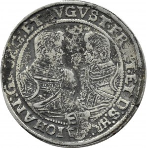 Niemcy, Saksonia, Krystian II, Jan Jerzy I i August, talar 1608 HR, Drezno