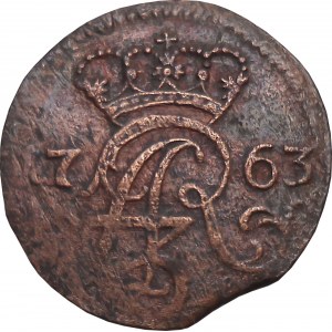 August III Sas, 1763 ICS shilling, Elbląg