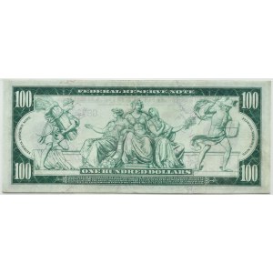 USA, Blue Seal, 100 dolarów 1914, Burke & Houston, seria 7-G, Rzadki, PMG 35
