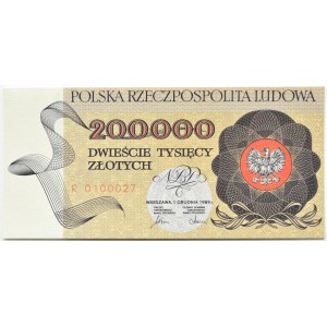 People's Republic of Poland, Warsaw, 200000 zloty 1989, R series, UNC (NGC 65 EPQ)