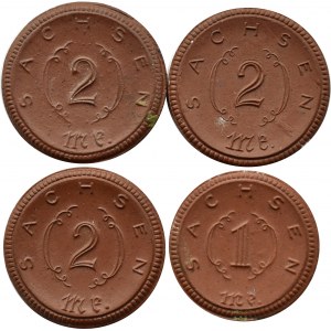 Niemcy, Saksonia-Weimar-Eisenach, lot 1-2 marki 1921, ceramika