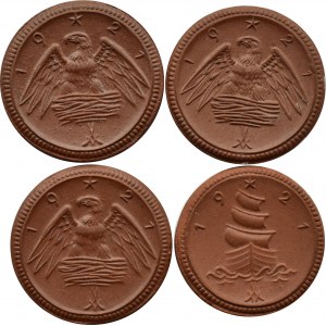 Niemcy, Saksonia-Weimar-Eisenach, lot 1-2 marki 1921, ceramika
