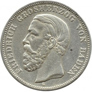 Niemcy, Badenia, Fryderyk I, 5 marek 1898 G, Karlsruhe