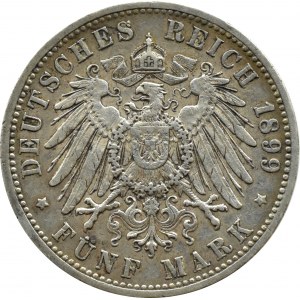 Niemcy, Badenia, Fryderyk I, 5 marek 1899 G, Karlsruhe