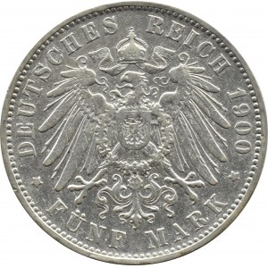 Niemcy, Badenia, Fryderyk I, 5 marek 1900 G, Karlsruhe
