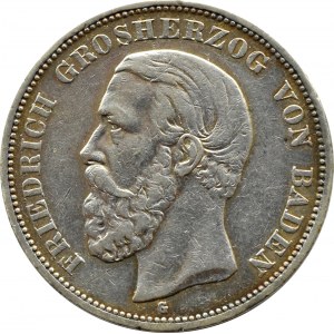 Niemcy, Badenia, Fryderyk I, 5 marek 1901 G, Karlsruhe
