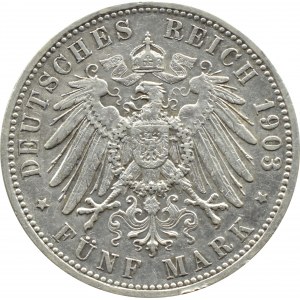Niemcy, Badenia, Fryderyk I, 5 marek 1903 G, Karlsruhe