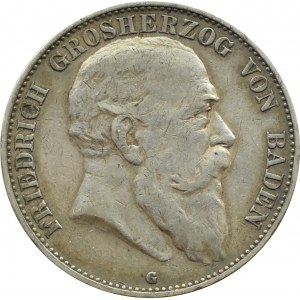 Niemcy, Badenia, Fryderyk I, 5 marek 1902 G, Karlsruhe