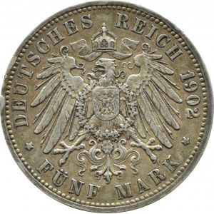 Niemcy, Badenia, Fryderyk I, 5 marek 1902 G, Karlsruhe