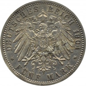 Niemcy, Badenia, Fryderyk I, 5 marek 1904 G, Karlsruhe