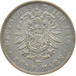Niemcy, Bawaria, Ludwik II, 5 marek 1876 D, Monachium