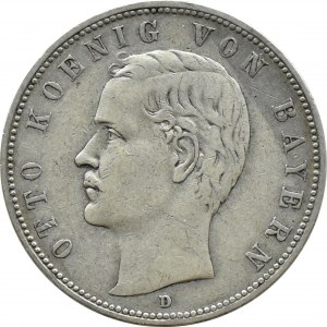 Niemcy, Bawaria, Otto, 5 marek 1902 D, Monachium