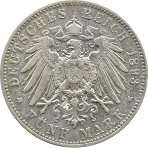 Niemcy, Hamburg, 5 marek 1893 J, Hamburg