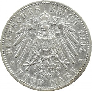 Niemcy, Hamburg, 5 marek 1894 J, Hamburg