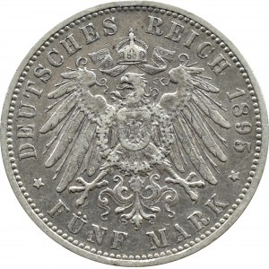Deutschland, Hessen, Ernest Ludwig, 5 Mark 1895 A, Berlin