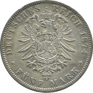 Niemcy, Prusy, Wilhelm I, 5 marek 1874 A, Berlin