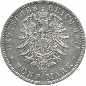 Niemcy, Prusy, Wilhelm I, 5 marek 1875 B, Hannover