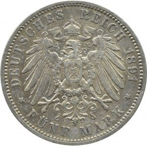 Niemcy, Prusy, Wilhelm II, 5 marek 1891 A, Berlin