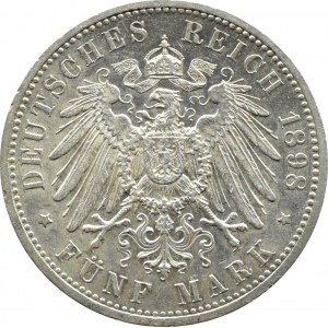 Niemcy, Prusy, Wilhelm II, 5 marek 1898 A, Berlin, Piękne!