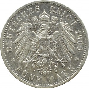 Niemcy, Prusy, Wilhelm II, 5 marek 1900 A, Berlin
