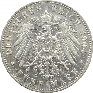 Niemcy, Prusy, Wilhelm II, 5 marek 1904 A, Berlin