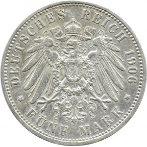 Niemcy, Prusy, Wilhelm II, 5 marek 1906 A, Berlin
