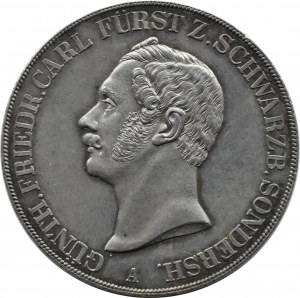 Niemcy, Schwarzburg-Sonderhausen, Günther, dwutalar 1841 A, Berlin, PIĘKNE I RZADKIE