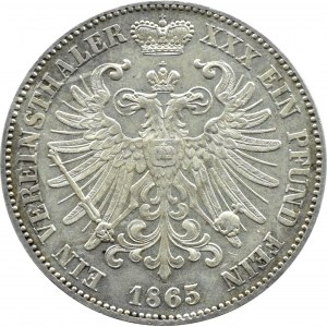 Niemcy, Schwarzburg-Rudolstadt, Gunter Fryderyk Karol II, talar 1865 A, Berlin, RZADKI