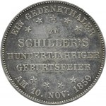 Niemcy, Frankfurt, talar 1859, 100-lecie Urodzin Schillera, Frankfurt, PIĘKNY