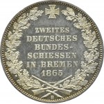 Německo, Brémy, Thaler 1865 B, Střelecká soutěž v Brémách, Hannover, Nádhera!
