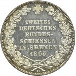 Niemcy, Brema, talar 1865 B, Zawody Strzeleckie w Bremie, Hannover, Piękne!