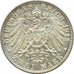 Niemcy, Bawaria, Otto, 2 marki 1913 D, Monachium, UNC