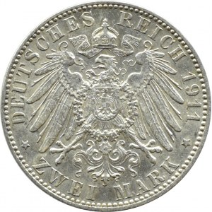 Deutschland, Hamburg, 2 Mark 1911 J, Hamburg
