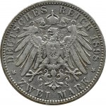 Niemcy, Saksonia-Weimar-Eisenach, Karol Aleksander, 2 marki 1898 A, Berlin, RZADKIE