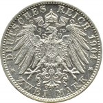Niemcy, Wirtembergia, Wilhelm II, 2 marki 1904 F, Stuttgart