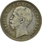 Niemcy, Reuss, Henryk XIV, 2 marki 1884, Berlin, RZADKIE