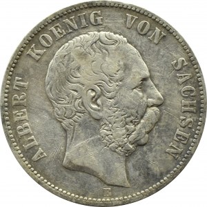 Niemcy, Saksonia, Albert, 5 marek 1875 E, Muldenhütten