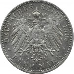 Niemcy, Saksonia-Meiningen, Georg II, 5 marek 1908 D, Monachium