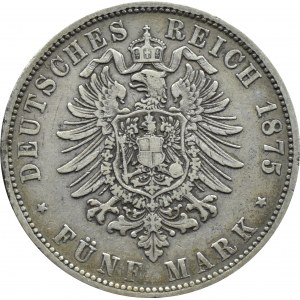Niemcy, Wirtembergia, Karol, 5 marek 1875 F, Stuttgart
