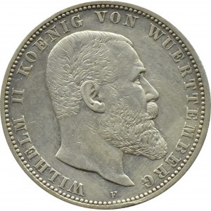 Niemcy, Wirtembergia, Wilhelm II, 5 marek 1900 F, Stuttgart