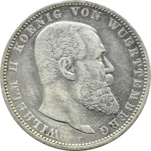Niemcy, Wirtembergia, Wilhelm II, 5 marek 1901 F, Stuttgart