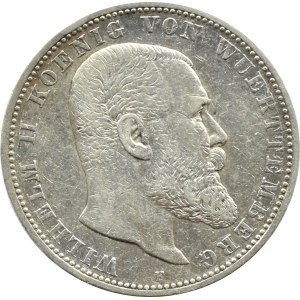Niemcy, Wirtembergia, Wilhelm II, 5 marek 1902 F, Stuttgart