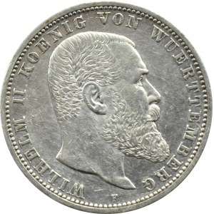 Niemcy, Wirtembergia, Wilhelm II, 5 marek 1904 F, Stuttgart