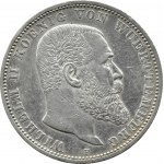 Niemcy, Wirtembergia, Wilhelm II, 5 marek 1906 F, Stuttgart, RZADKIE