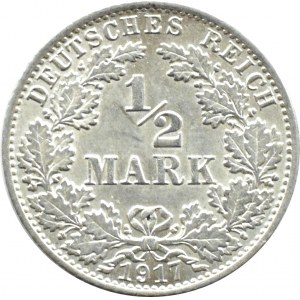Niemcy, 1/2 marki 1917 A, Berlin