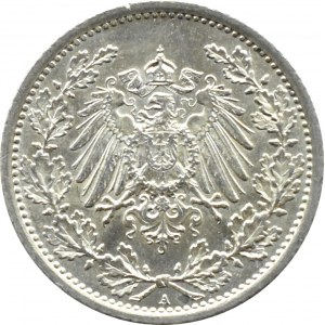 Niemcy, 1/2 marki 1917 A, Berlin