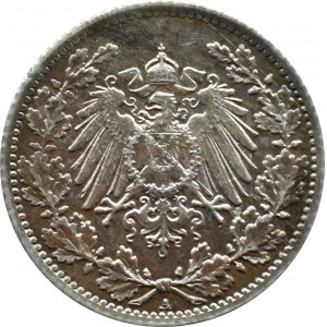 Niemcy, 1/2 marki 1918 A, Berlin
