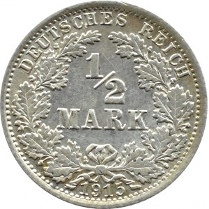 Niemcy, 1/2 marki 1915 A, Berlin