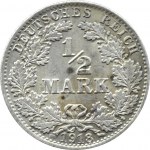 Niemcy, 1/2 marki 1918 D, Monachium